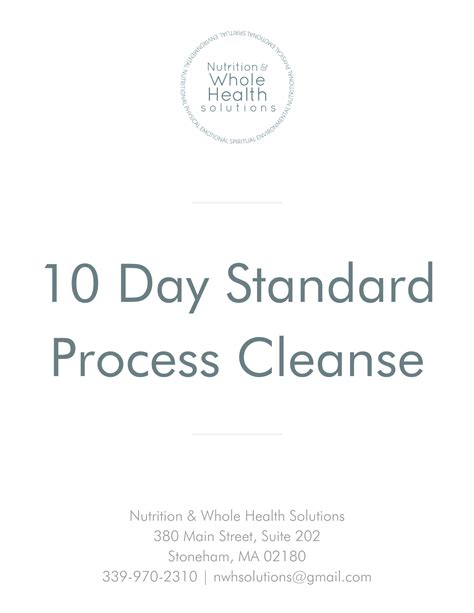 standard process cleanse pdf