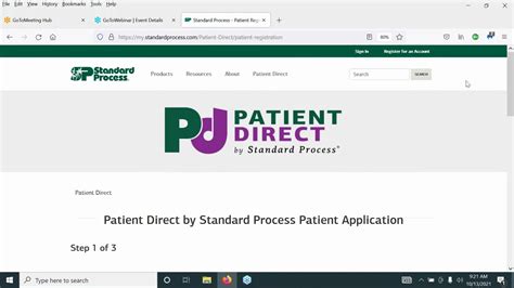 standard process patient direct login