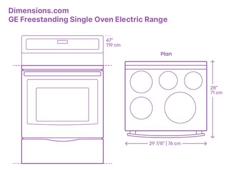 Standard Range Top Dimensions