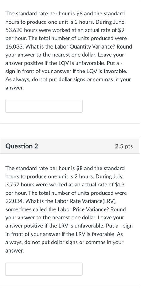 Standard Rate Explanation