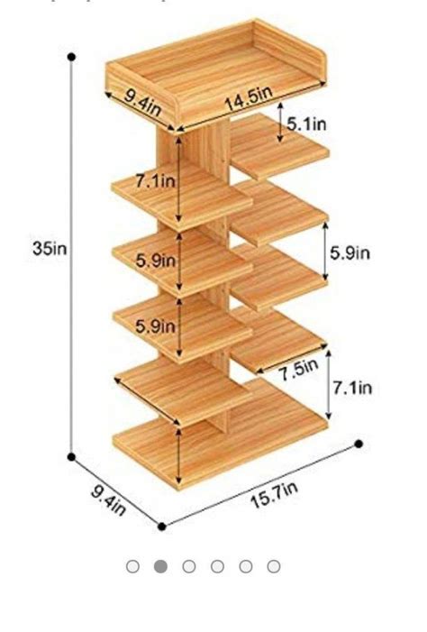standard shoe rack dimensions