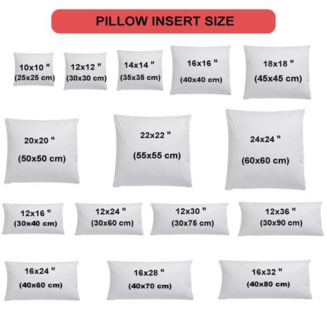 Standard Size Pillow Inserts