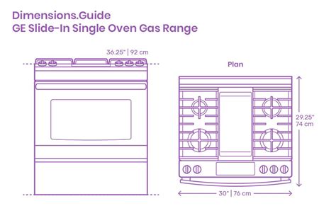 Standard Slide In Range Size