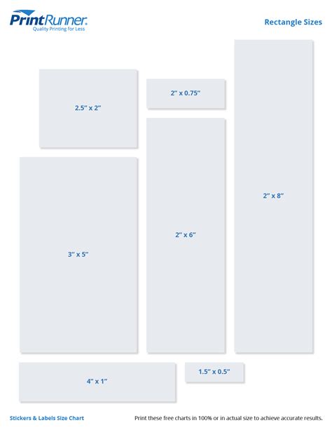 standard sticker label sizes