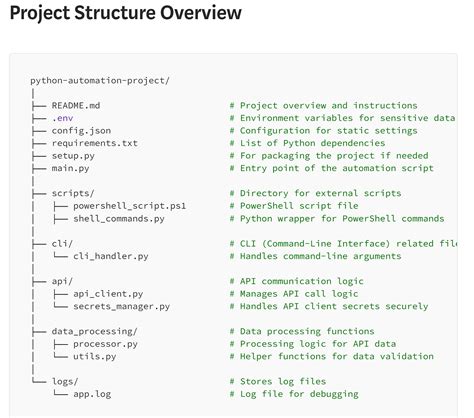 standard structure of a python project