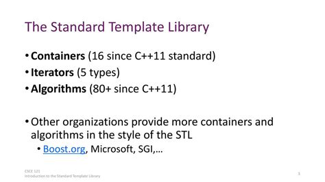 Standard Template Library In C++ Ppt
