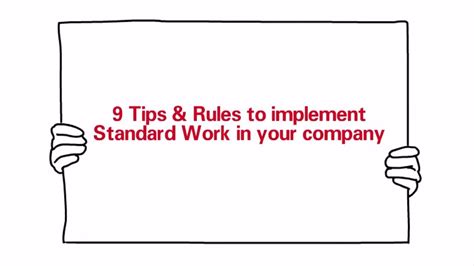 standard work tips for amazon