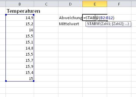 So berechnen Sie die relative Standardabweichung in Excel
