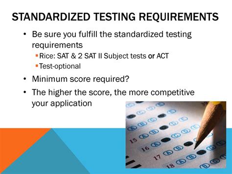 standardized testing requirements
