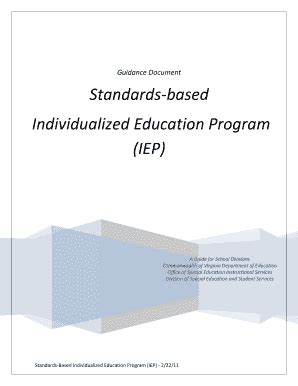 Standards Based Iep Vdoe
