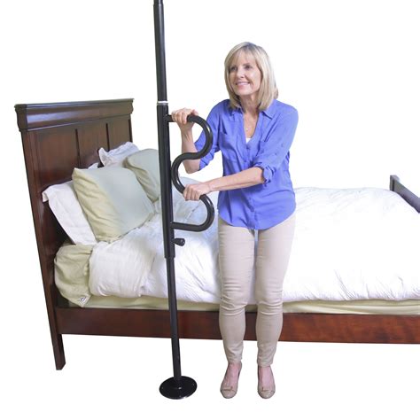 stander security pole with curved grab bar