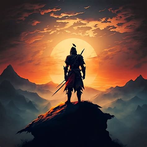 warrior standing alone