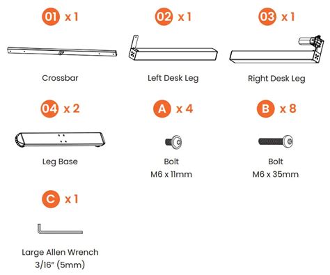 Standing Desk Hardware Kit