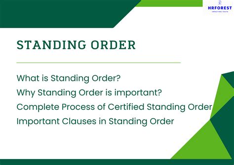Standing Vs Future Order