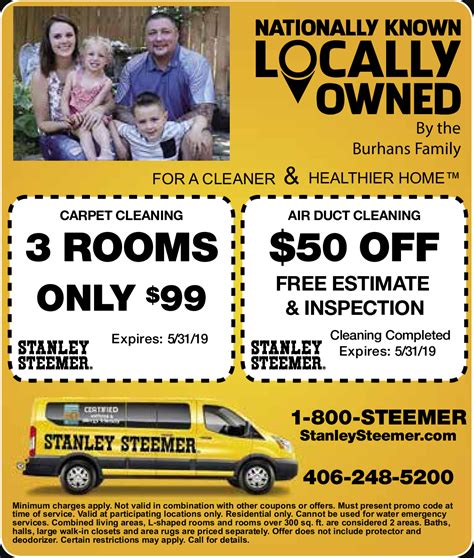 Stanley Steemer Coupon – Get  Off Your Next Cleaning Service