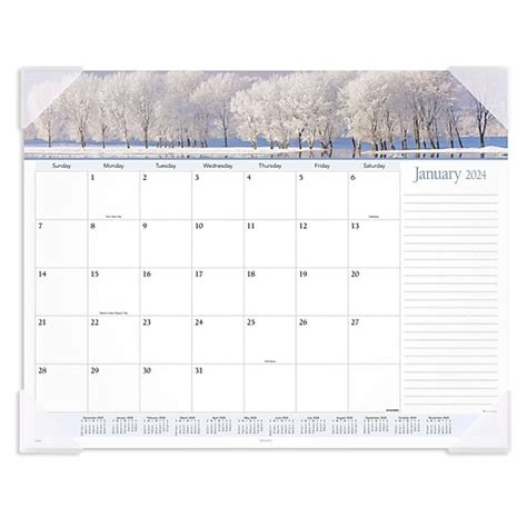 2020 Staples 11" x 18" Desk Pad Calendar, Compact, Black/White (17392