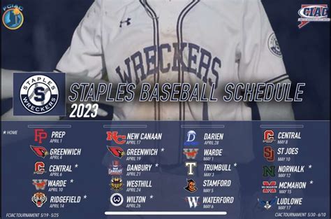 Staples Baseball Schedule