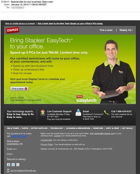 Staples Email Meaning