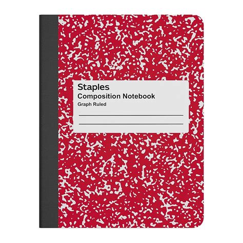 Staples Graph Paper Composition Notebook
