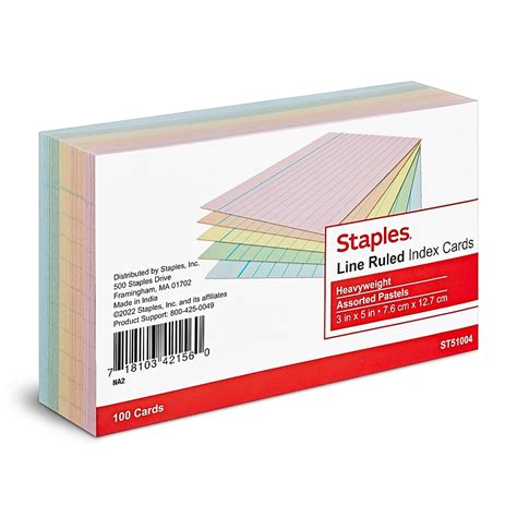 Staples Index Cards