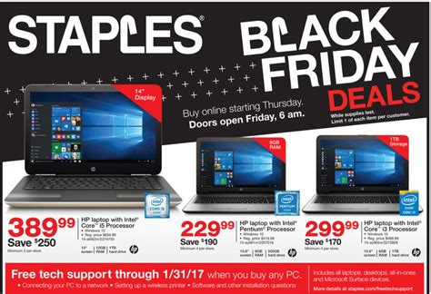 Staples Laptops Black Friday