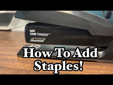 Staples One Touch Stapler Troubleshooting