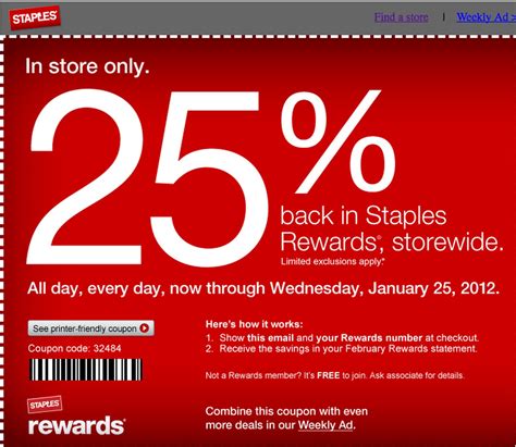 staples printing coupon sign up