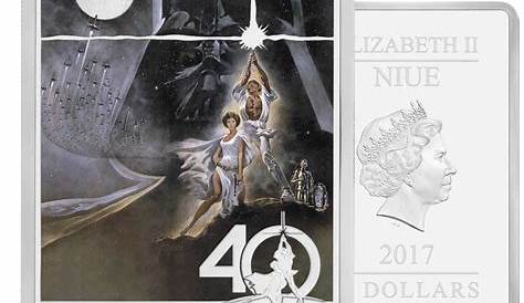 Star Wars 40th Anniversary Poster Coin 2017 1 Oz Silver