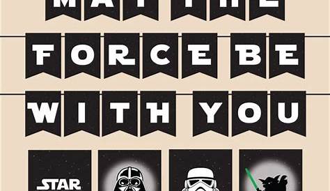 Star Wars Birthday Banner, Party Printable, Personalized, Customizable