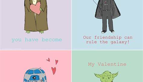 Happy Valentine Best Wishes Greetings. Printable Star Wars Valentines