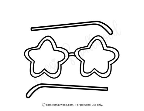 Star Eye Glasses Printable