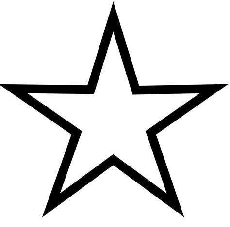star png black and white