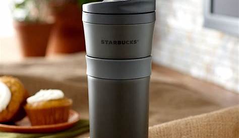 16 Oz. Starbucks Plastic Travel Mug Tumbler White