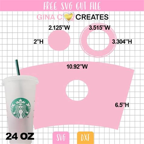*Updated* Decal Size Guide for Starbucks Cups Kayla Makes Decal