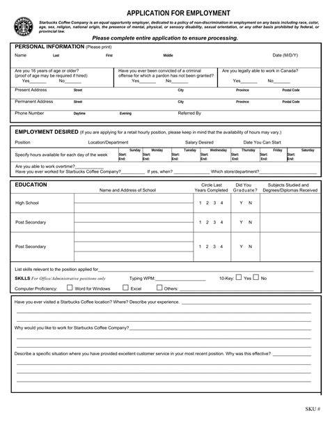 Starbucks Job Application Form Online Apply for Jobs at Starbucks Here
