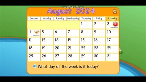 Starfall Calendar August 2024