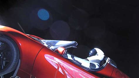 Starman in a Tesla Digital Art by David Luebbert