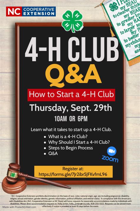 start a 4 h club