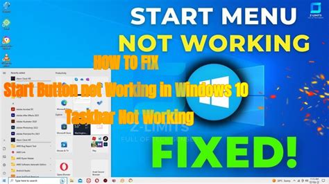 start button not working pc