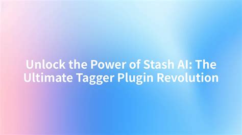stash ai tagger plugin