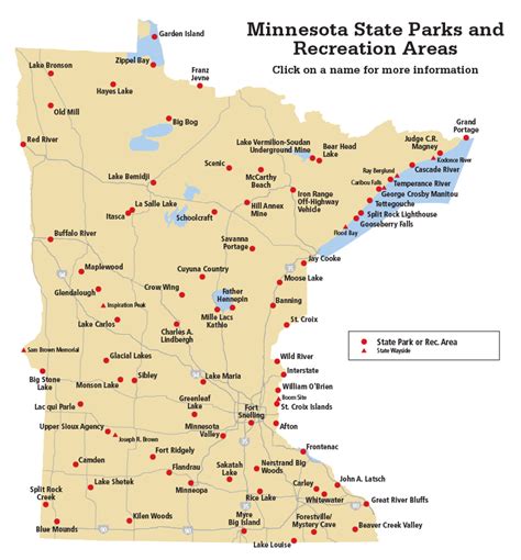 State Parks Map Mn