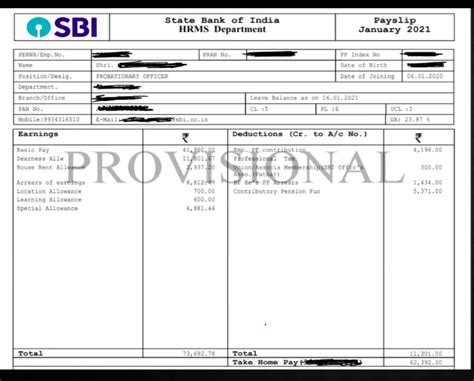 state bank of india sbi po salary