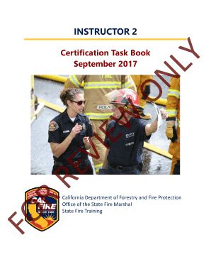 state fire training instructor 2 task book