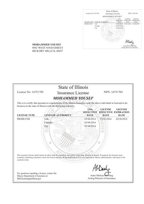 state insurance producer license