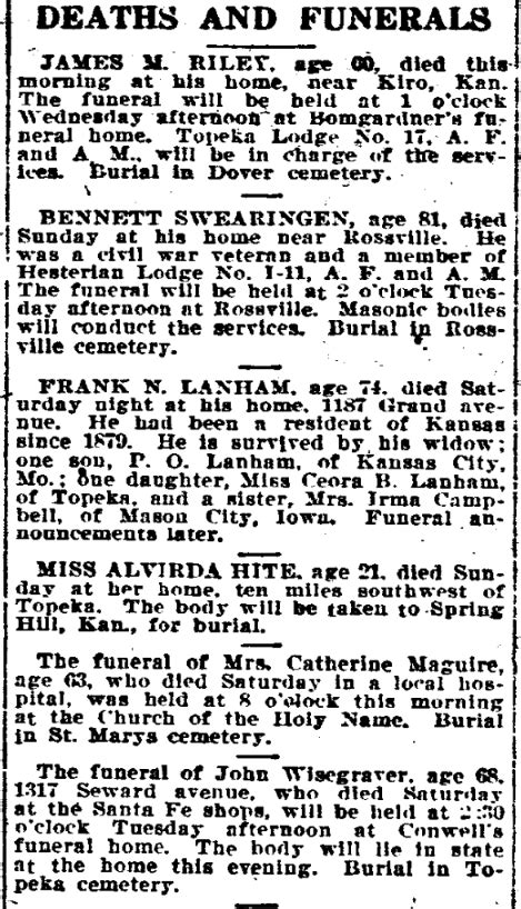 state journal death notices