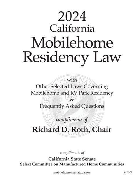 state of california mobile home resident laws