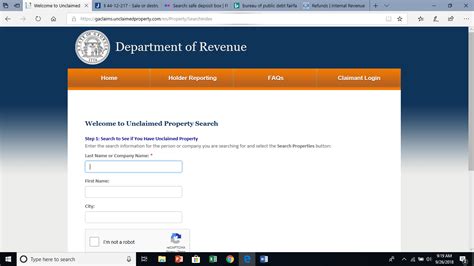 state of georgia unclaimed funds search