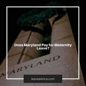 state of md maternity leave