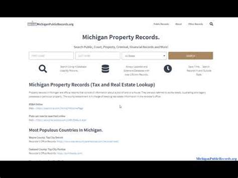 state of michigan property search