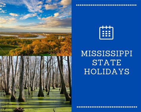 state of mississippi official holidays